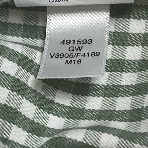 Land’s End women’s green/white gingham print shorts, size 2 - Picture 5 of 13